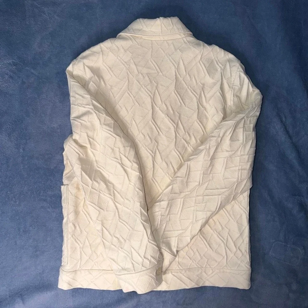 Zara cream quilted diamond pattern jacket